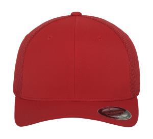 6 panelová šiltovka so zahnutým šiltom Tactel Mesh, 400 Red