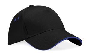 Šiltovka Ultimate 5 Panel so šiltom  Sandwich, 161 Black/Bright Royal
