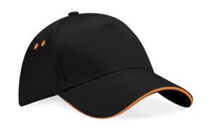 Šiltovka Ultimate 5 Panel so šiltom  Sandwich, 167 Black/Orange