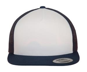 5 panelová šiltovka s rovným šiltom Trucker, 280 Navy/White/Navy