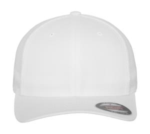 6 panelová šiltovka so zahnutým šiltom Mesh, 000 White