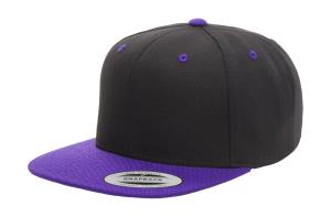 6 panelová šiltovka s rovným šiltom Com, 153 Black/Purple