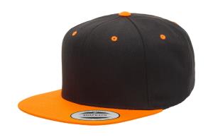 6 panelová šiltovka s rovným šiltom Com, 155 Black/Neon Orange