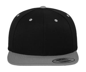 6 panelová šiltovka s rovným šiltom Com, 158 Black/Silver