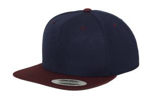 6 panelová šiltovka s rovným šiltom Com, 255 Navy/Maroon