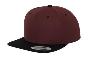 6 - panelová šiltovka s rovným šiltom Com, 452 Maroon/Black