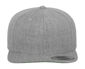 6 panelová šiltovka s rovným šiltom Classic, 165 Heather Grey/Heather Grey