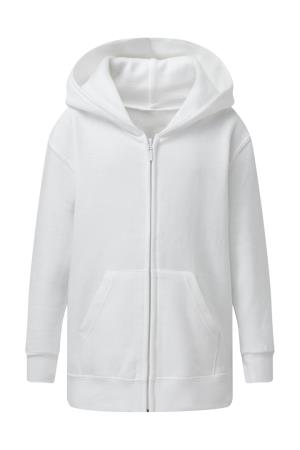 Detská mikina s kapucňou a zipsom Zac, 000 White