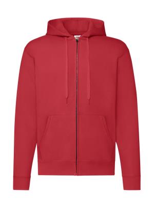 Pánska mikina s kapucňou a zipsom Classic, 400 Red