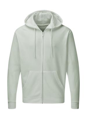 Pánska mikina s kapucňou a zipsom Breve, 118 Mercury Grey