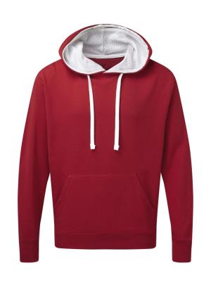 Pánska mikina s kapucňou Kord, 450 Red/White