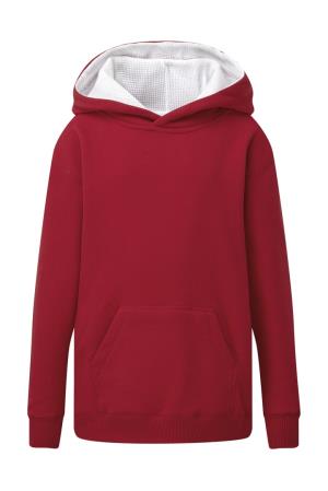 Detská mikina s kapucňou Kord, 450 Red/White