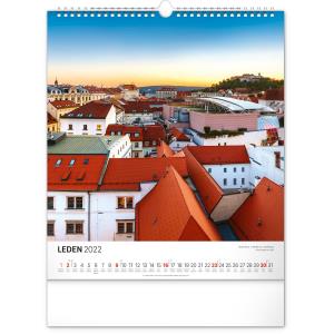 Nástenný kalendár Česká republika 2022, 30 × 34 cm (15)