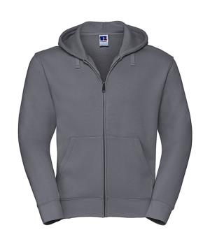 Pánska mikina s kapucňou a zipsom Authentic, 127 Convoy Grey