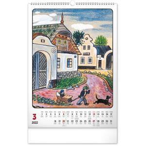 Nástenný kalendár Josef Lada – Rok na vsi CZ 2022, 33 × 46 cm (13)