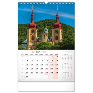 Nástenný kalendár Kostoly a pútnické miesta 2022, 33 × 46 cm (6)