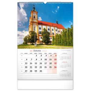 Nástenný kalendár Kostoly a pútnické miesta 2022, 33 × 46 cm (10)