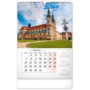 Nástenný kalendár Kostoly a pútnické miesta 2022, 33 × 46 cm (13)