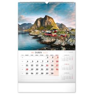Nástenný kalendár Krajina 2022, 33 × 46 cm (12)