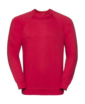Pánska mikina bez kapucne Raglan, 401 Classic Red