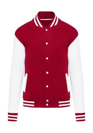 Detská mikina bez kapucne Originals Varsity, 452 Red/Snowwhite