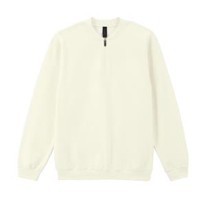 Unisex mikina bez kapucne Softstyle Midweight 1/4 Zip, 001 Off White