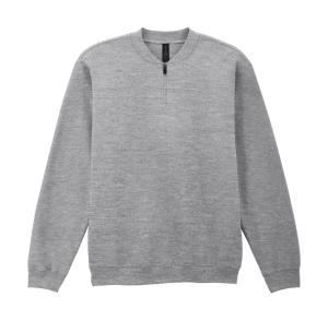 Unisex mikina bez kapucne Softstyle Midweight 1/4 Zip, 125 Sport Grey