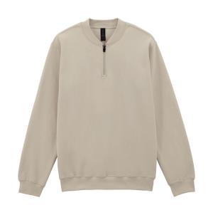 Unisex mikina bez kapucne Softstyle Midweight 1/4 Zip, 741 Sand