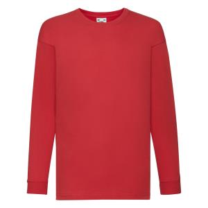 Detské tričko s dlhými rukávmi  Valueweight , 400 Red