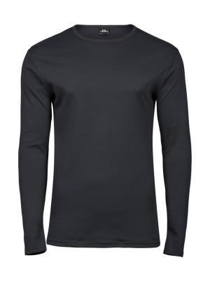 Pánske Tričko Interlock s Dlhými Rukávmi, 128 Dark Grey
