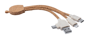 USB nabíjací kábel Stuart, prírodná