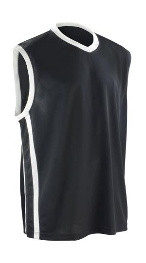 Basketbalový pánsky rýchloschnúci top, 150 Black/White