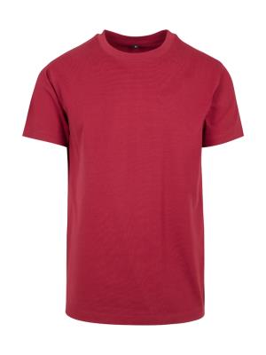 Pánske Tričko Round Neck, 448 Burgundy