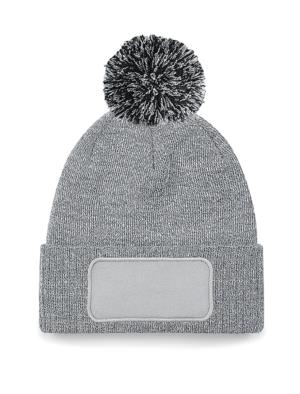 Potlačiteľná čiapka s brmbolcom Snowstar, 179 Heather Grey/Black
