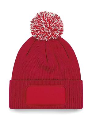 Potlačiteľná čiapka s brmbolcom Snowstar, 467 Classic Red/Off White