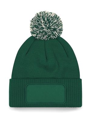 Potlačiteľná čiapka s brmbolcom Snowstar, 552 Bottle Green/Off White