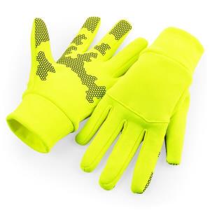 Softshellové rukavice na šport Sports Tech , 605 Fluorescent Yellow
