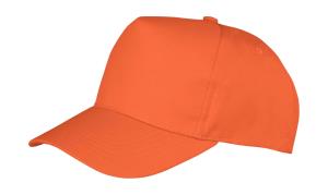 5 panelová šiltovka pre deti Boston, 410 Orange