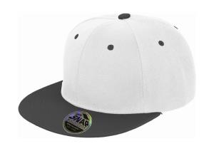 6 panelová šiltovka s rovným šiltom Bronx Original, 056 White/Black