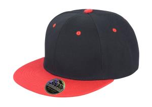 6 panelová šiltovka s rovným šiltom Bronx Original, 154 Black/Red