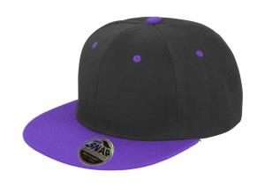 6 panelová šiltovka s rovným šiltom Bronx Original, 168 Black/Purple